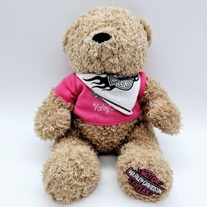 HARLEY DAVIDSON | Spirit Jr motorcycle curly haired stuffed animal toy 12"